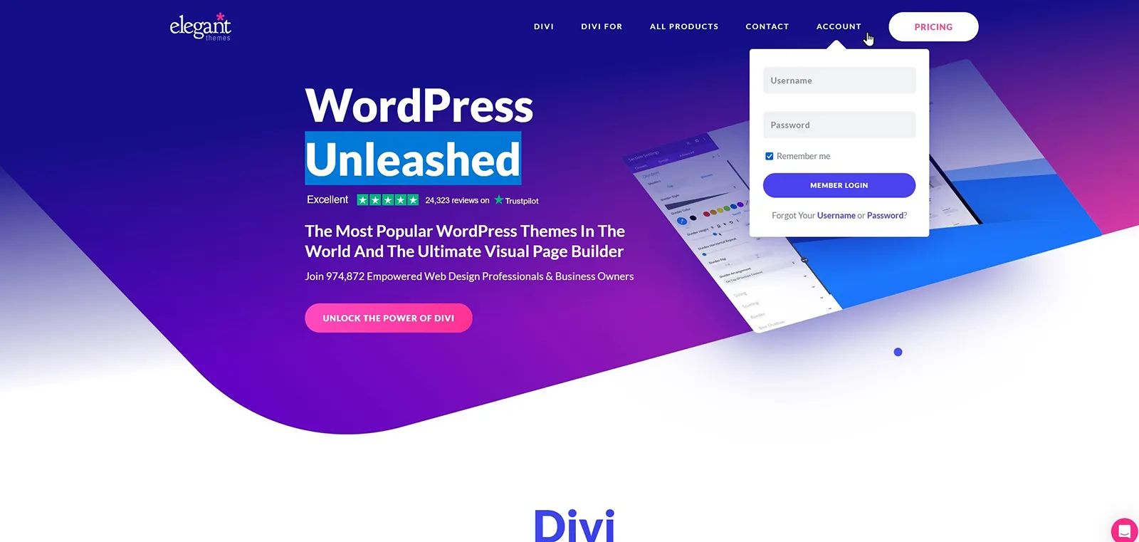 Divi 完整教學:輸入帳號密碼
